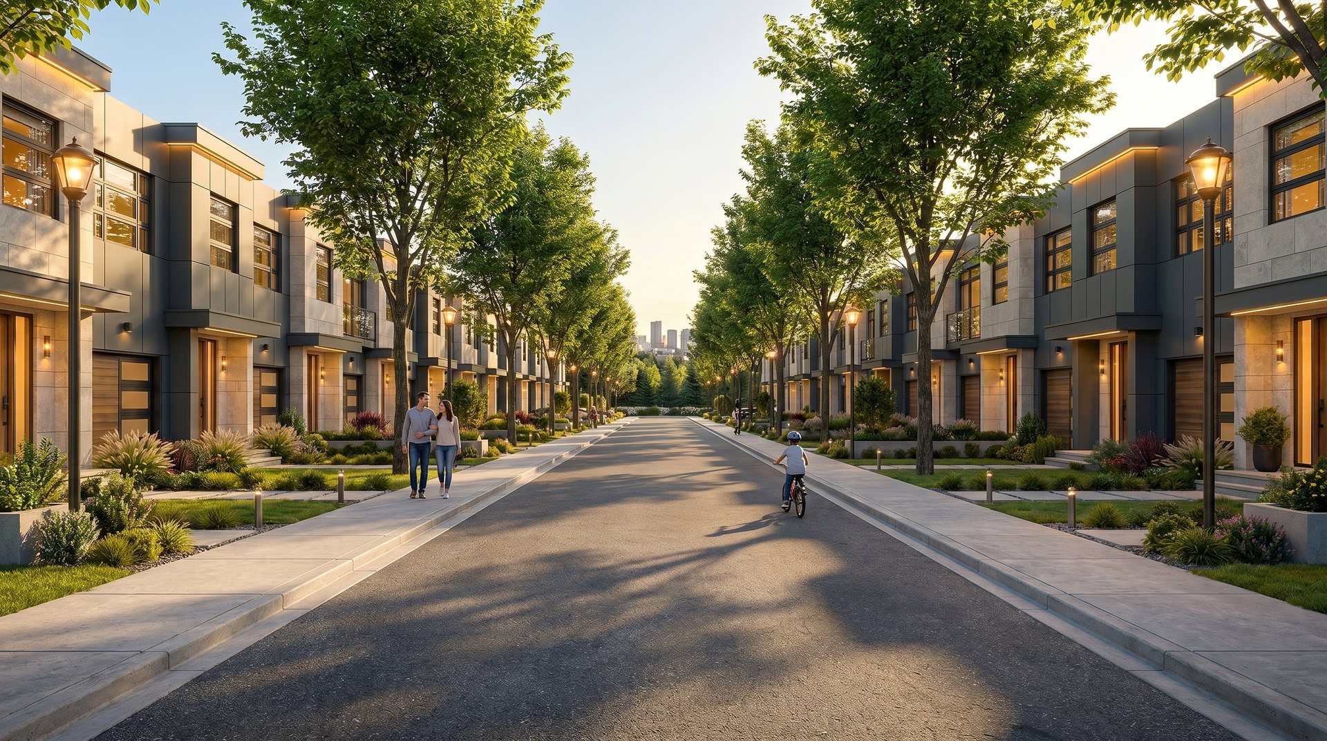 Tree-lined streetscape at Northridge